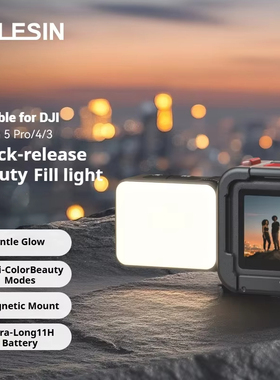 TELESIN Waterproof Selfie Light For DJI OSMO Action 3 4 5pro