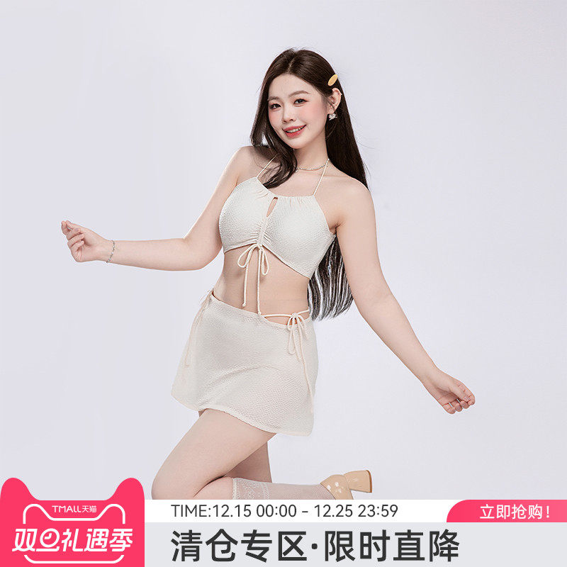 agliondy大码泳衣女胖mm泡温泉遮肉微胖女孩显瘦2025新款绝美泳装