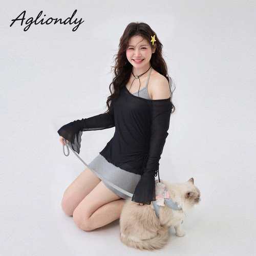 agliondy大码泳衣女款泡温泉微胖遮肉显瘦2026新款胖mm绝美泳衣