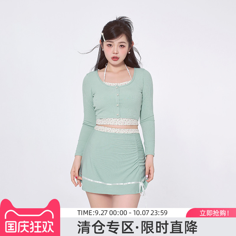长袖分体遮肉显瘦泳衣