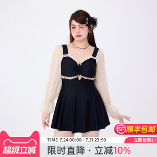 agliondy泳衣女2025新款 微胖女孩遮肉显瘦度假 高级感胖mm大码 泳装