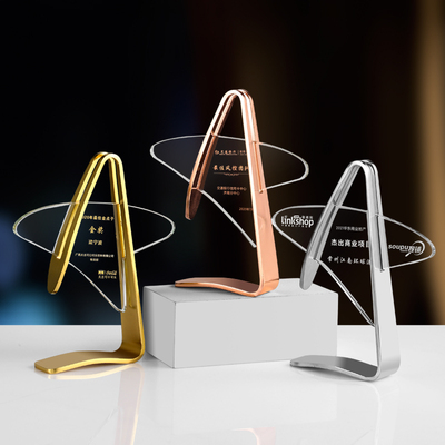 金属奖杯制作水晶创意刻字