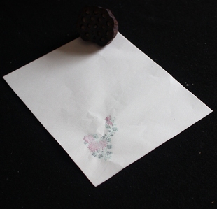 谦和木板水印宣纸信笺菊花图案书法创作宣纸信笺手工木板水印宣纸