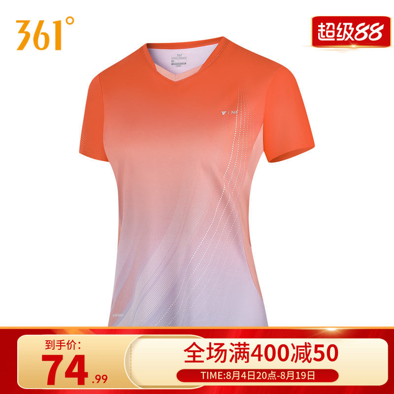 361羽毛球服速干透气V领女