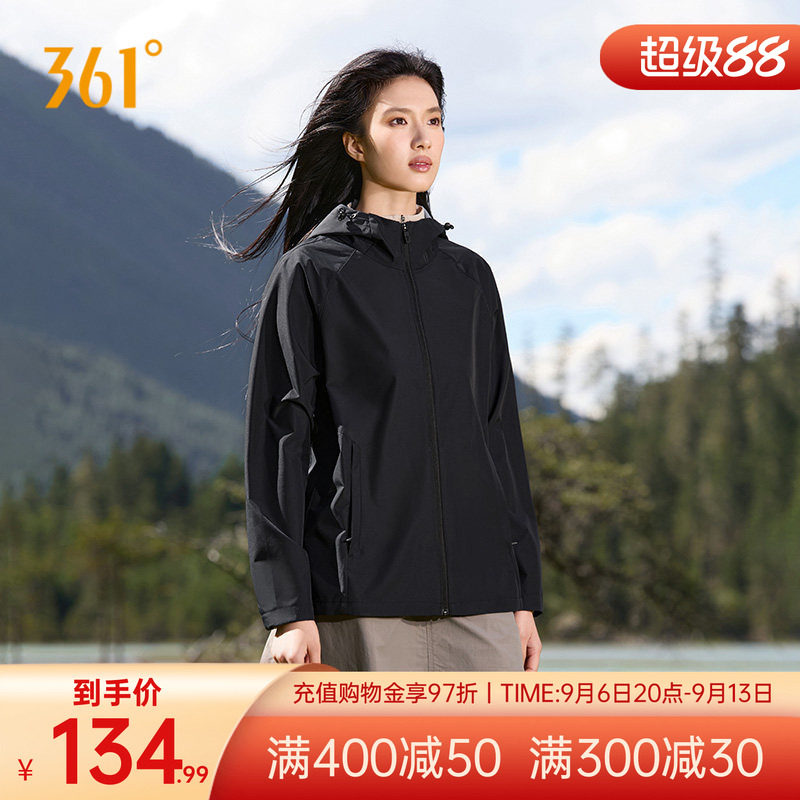 361运动外套女2026秋季防风防泼水梭织风衣宽松休闲户外上衣
