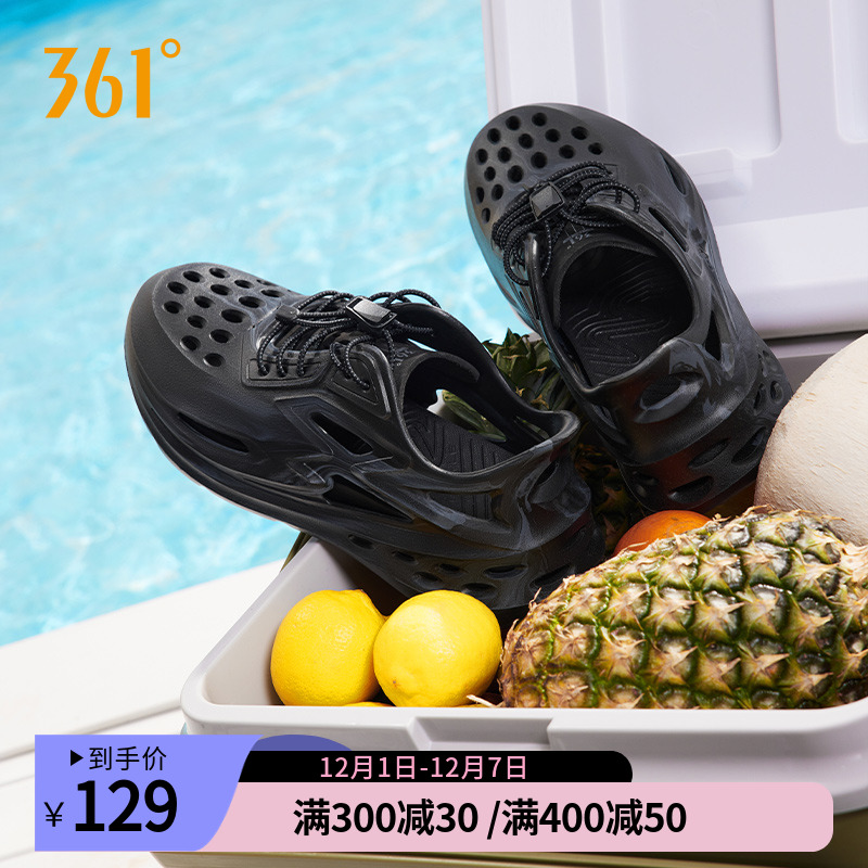 361BIG3洞洞鞋男鞋秋季透气防滑运动凉鞋软底舒适超轻凉鞋沙滩鞋 - 封面