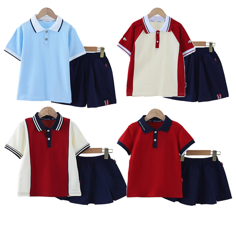 幼儿园班服园服夏款校服套装小学生夏季短袖宽松纯棉儿童运动夏装