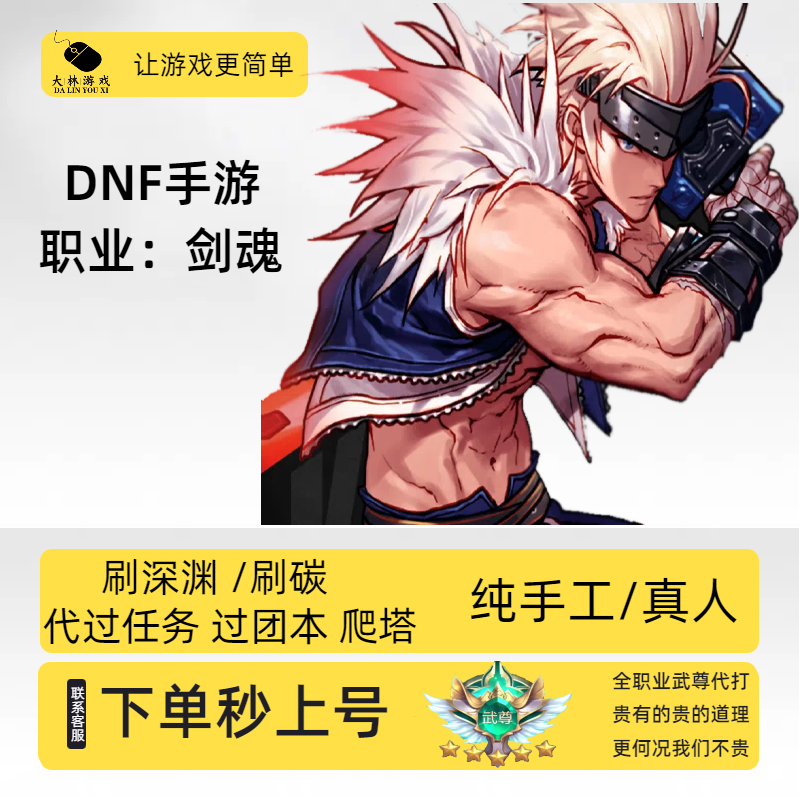 DNF手游剑魂代打武尊地下城与勇士手游起源代打代刷疲劳爬塔泰拉