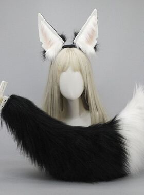 可充电耳朵头箍电动兽耳发箍发饰仿真兽耳可动阿努比斯胡狼发箍