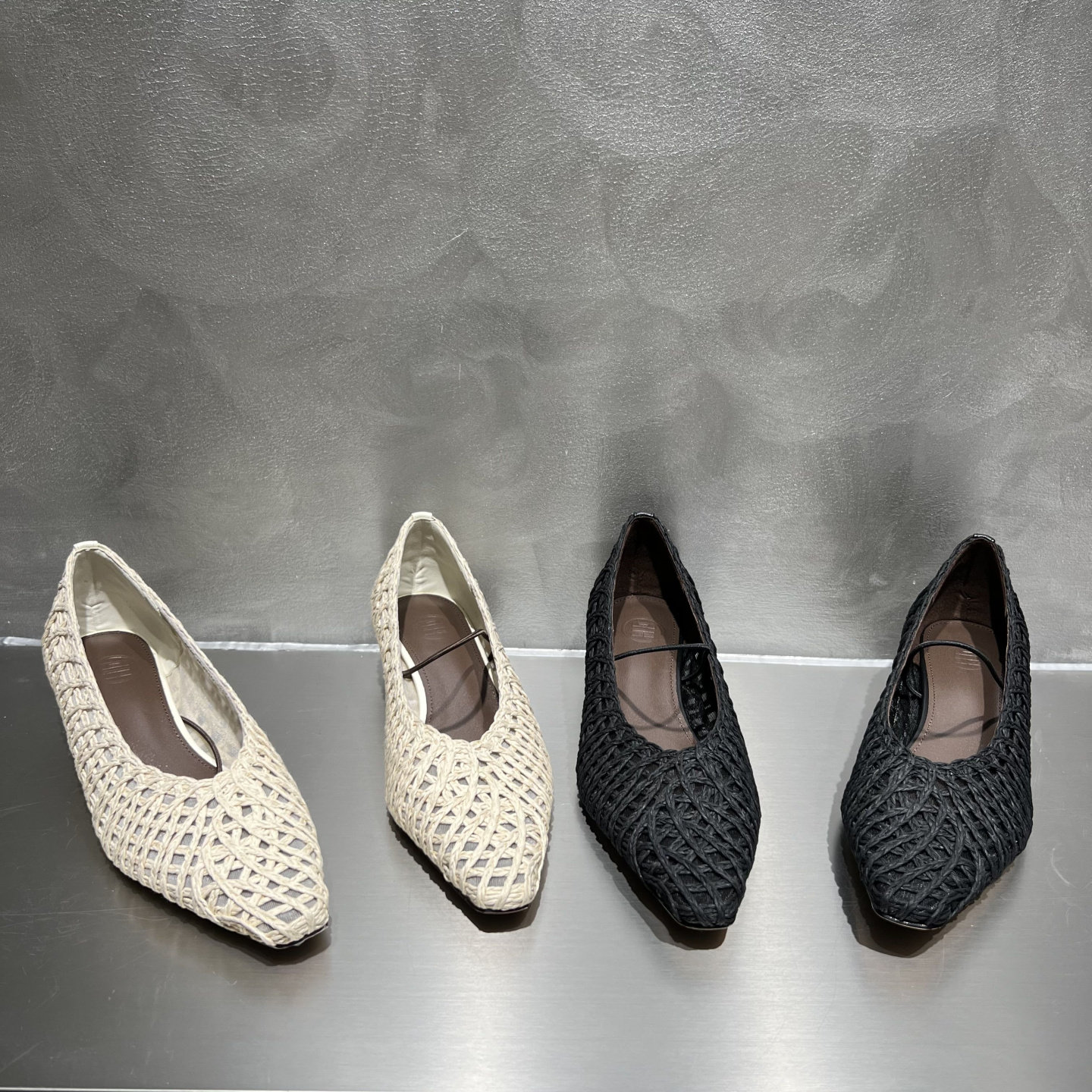 欧洲站2026春新款欧货真皮女鞋细跟圆头编织布中跟浅口单鞋高跟鞋