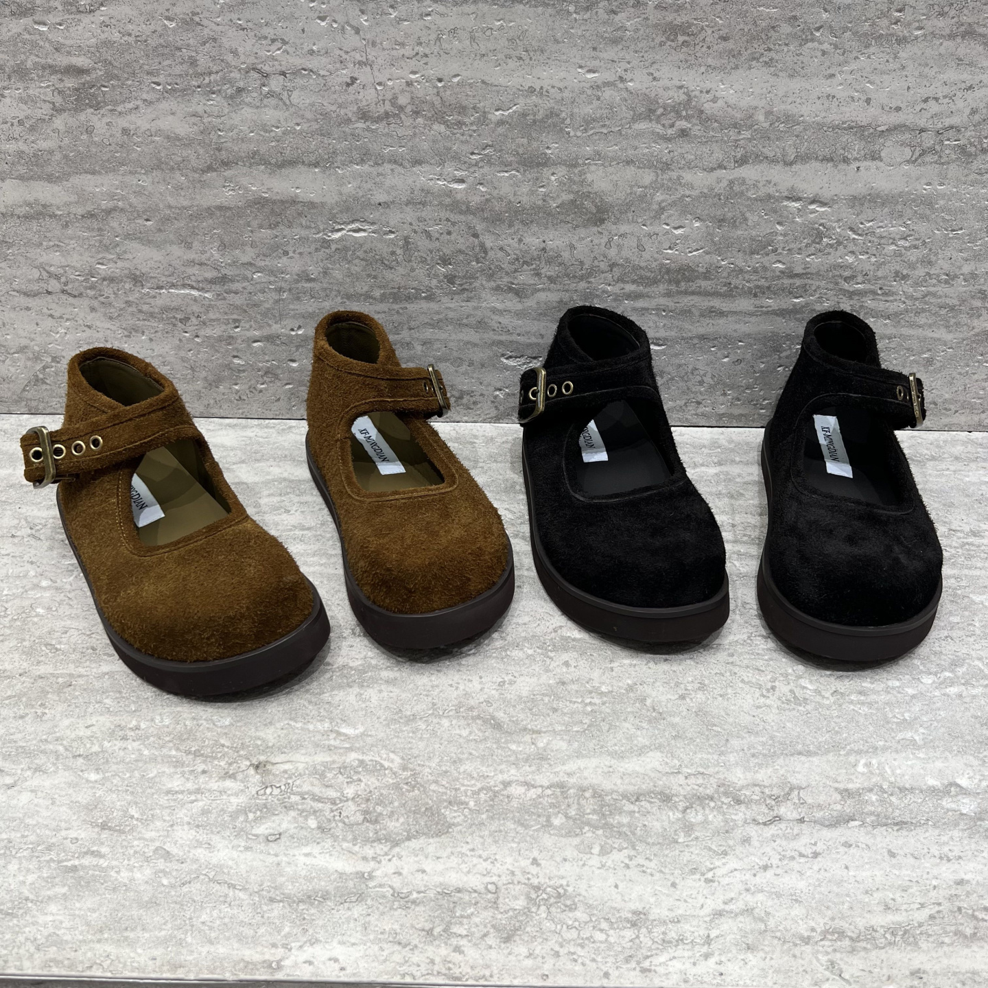 真皮内增高玛丽珍鞋磨砂皮单鞋女