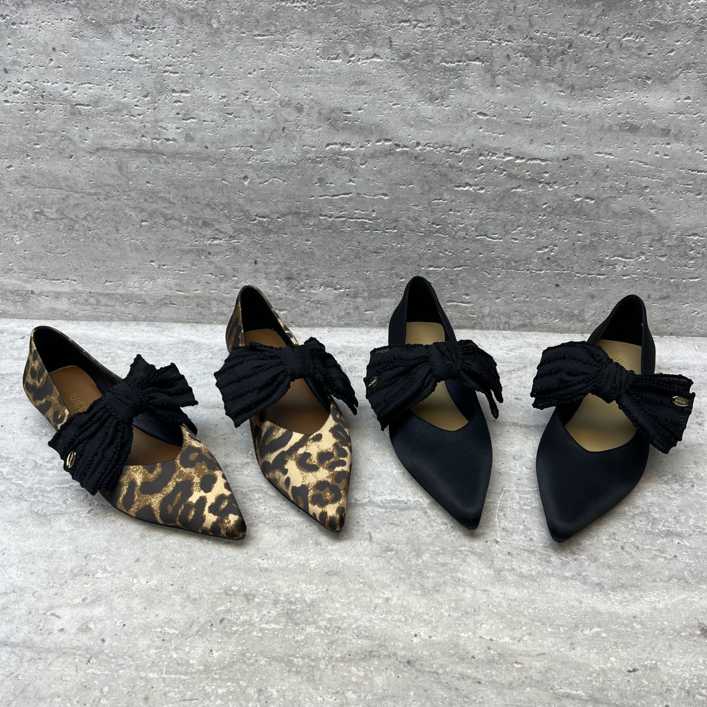 欧洲站2026春季新款欧货真皮女鞋低跟平底尖头豹纹蝴蝶结浅口单鞋