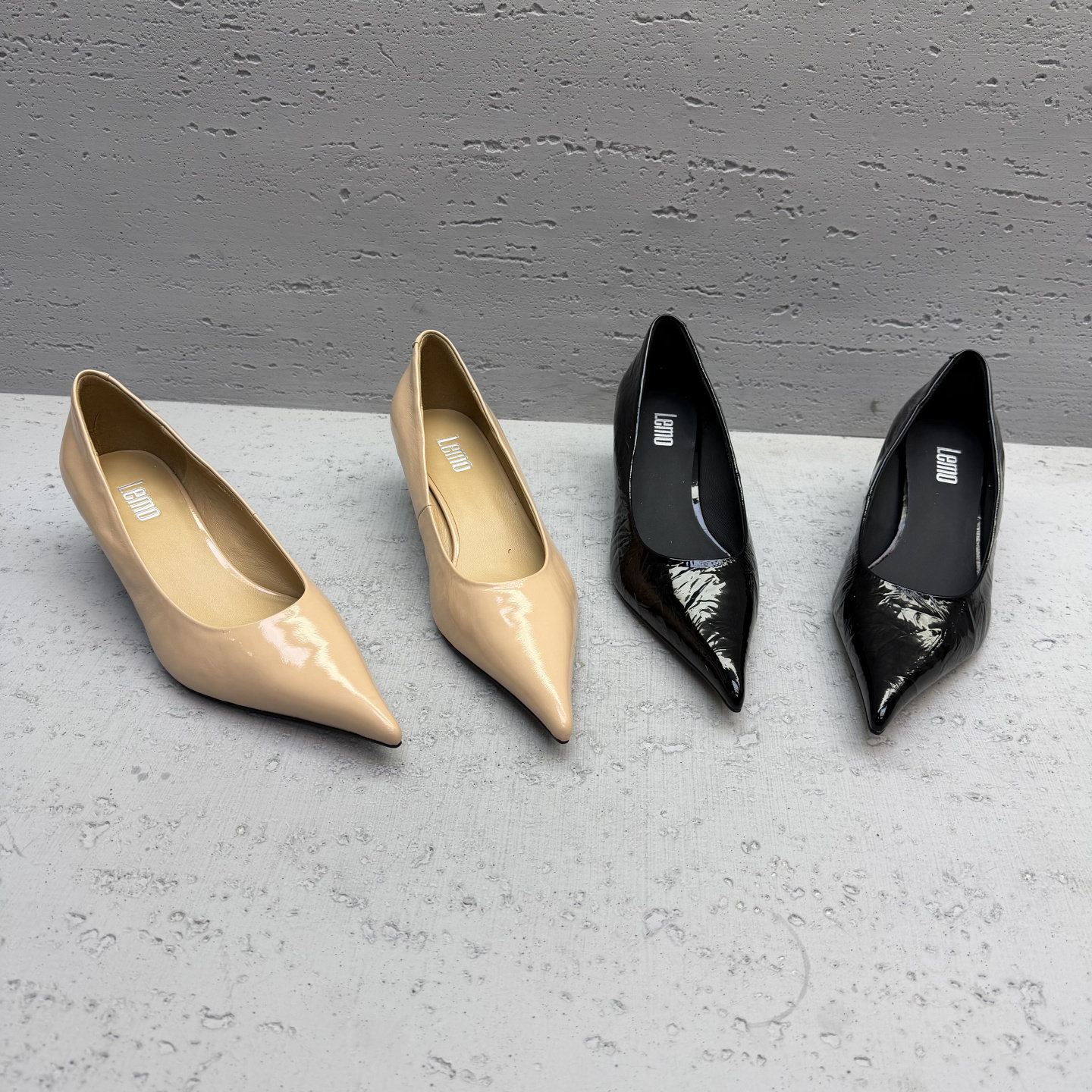 欧洲站2026春季新款欧货真皮女鞋细跟尖头中跟漆皮浅口单鞋高跟鞋