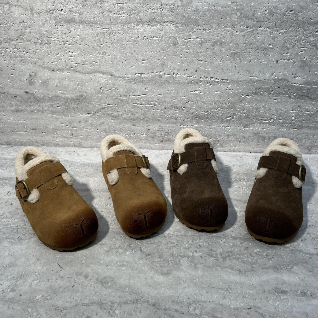 内增高搭扣牛反绒加绒勃肯鞋棉鞋