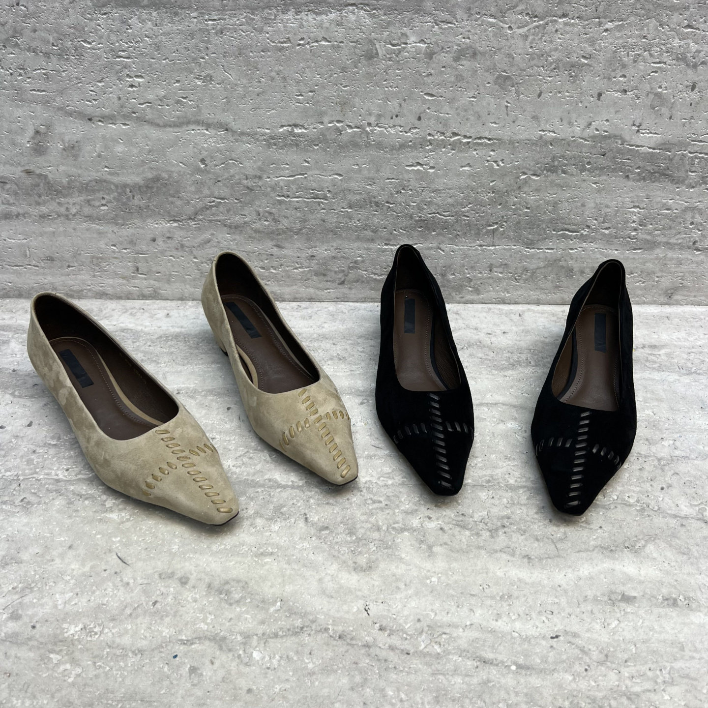 欧洲站2026春季款欧货真皮女鞋粗跟尖头羊猄皮中跟浅口单鞋高跟鞋