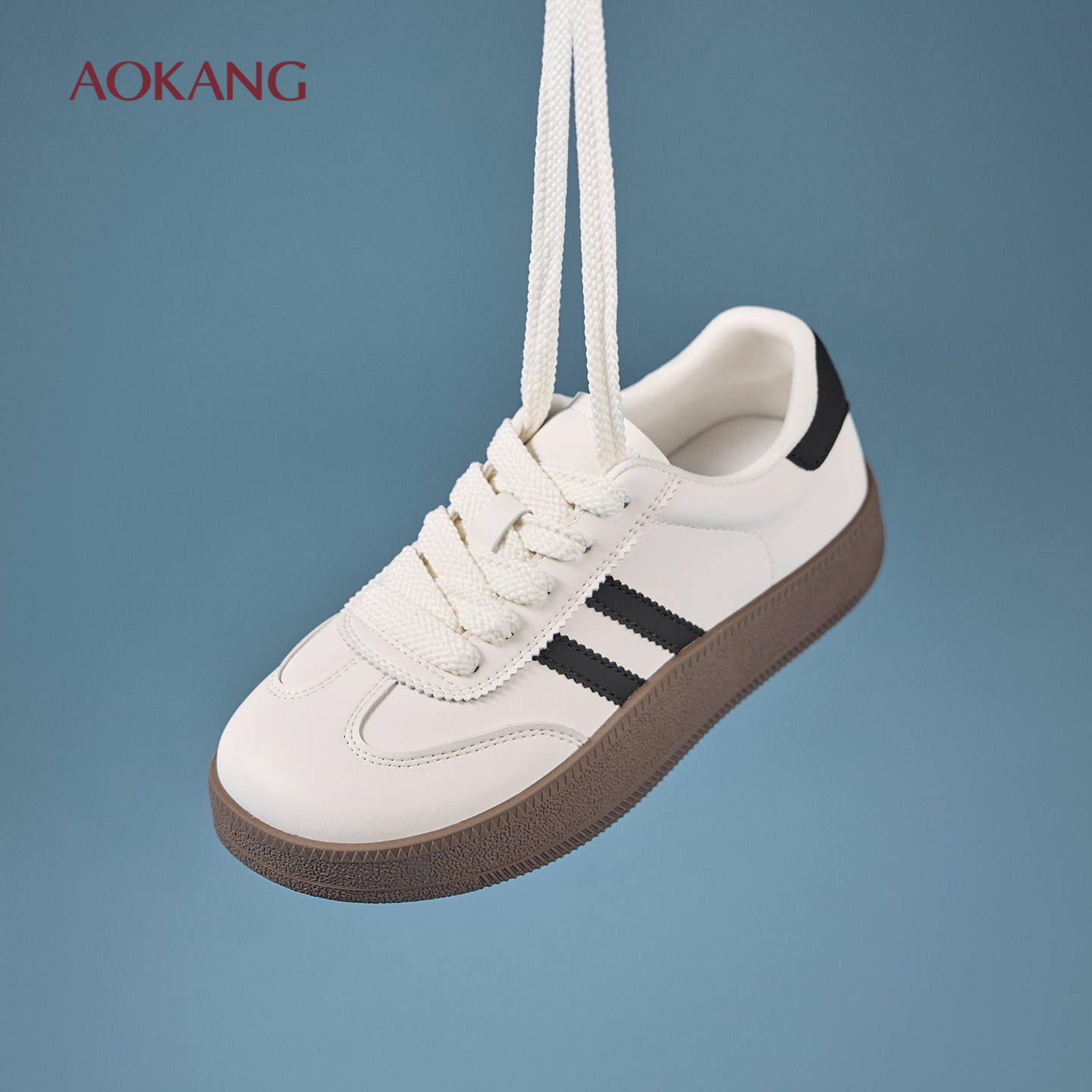 奥康 女鞋2025秋季板鞋休闲运动舒适复古百搭厚底门店发货