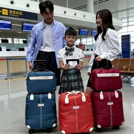 轻便旅行包拉杆包大容量收纳袋旅行袋静音万向轮登机包短途行李袋