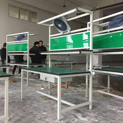 防静电带灯带抽屉工作台流水线操作台生产线车间维修桌实验台打包