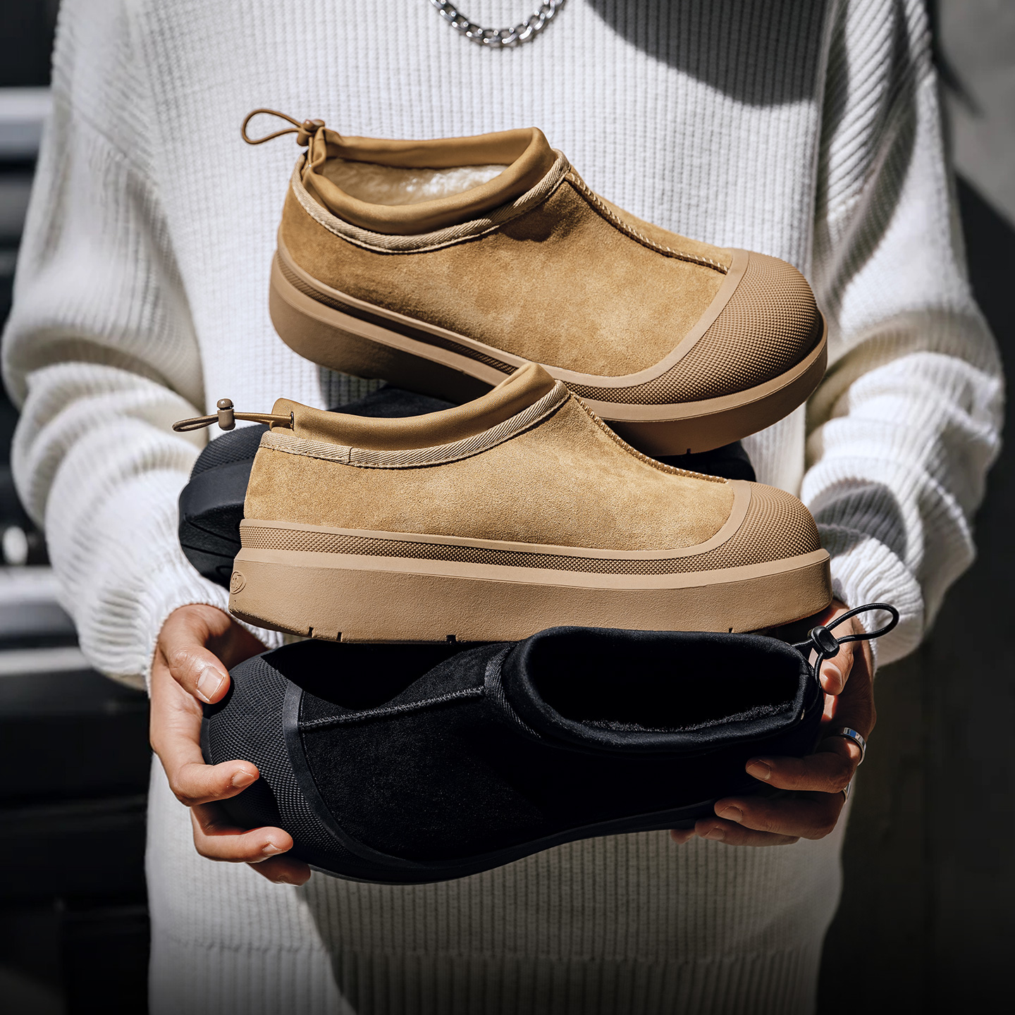 MRA短筒雪地靴加绒加厚保暖棉鞋