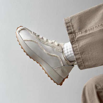 MRA须边慢跑鞋男2025秋季新款透气运动休闲鞋百搭复古阿甘鞋潮鞋