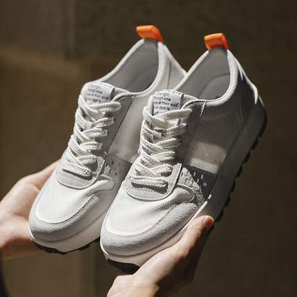 MRA星际鞋复古运动厚底华夫鞋男鞋秋季透气网面鞋百搭休闲阿甘鞋