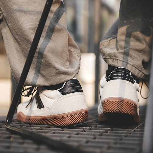 MRA德训鞋男秋季平底训练板鞋透气网面运动休闲鞋百搭复古阿甘鞋