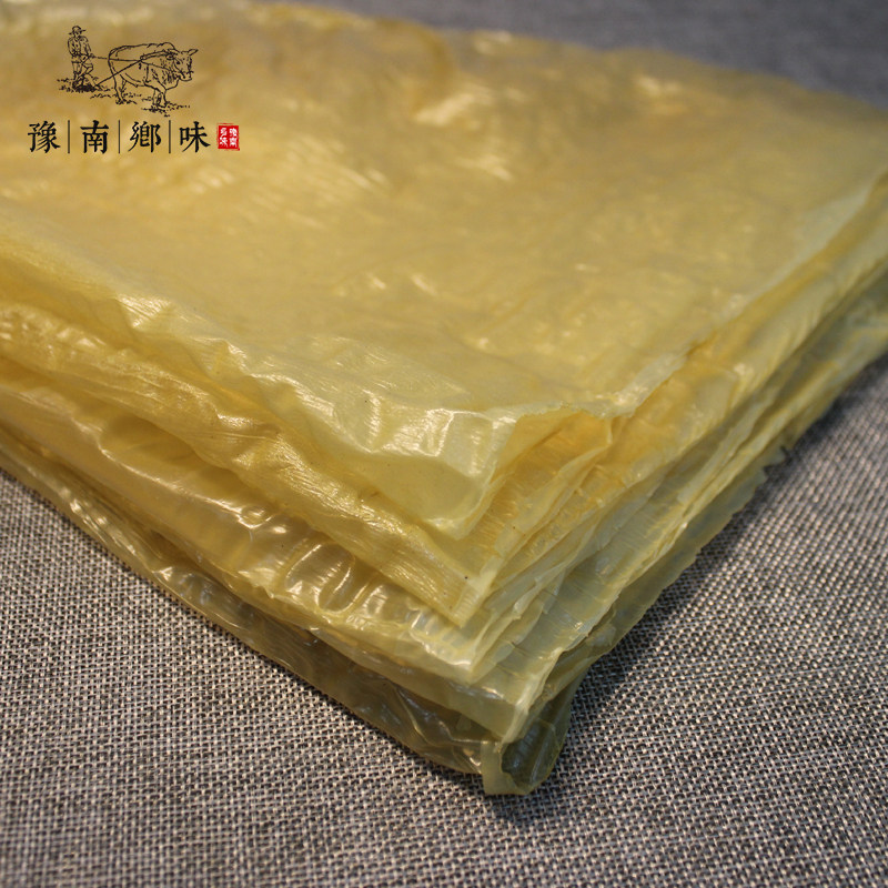 农家手工自制豆油皮5张 豆筋头层豆油皮信阳新县特产干豆腐皮腐竹