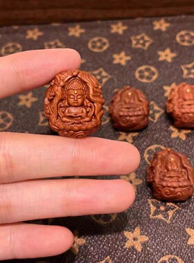 迈索尔黑肉老山檀万佛朝宗通孔配件 DIY文玩佛珠手串项链 TY2154