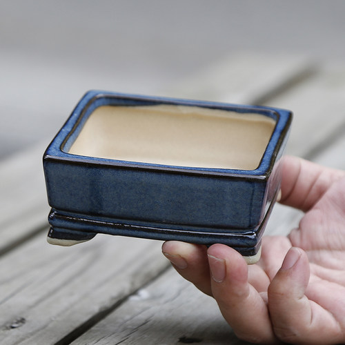 长方形陶瓷窑变釉花盆