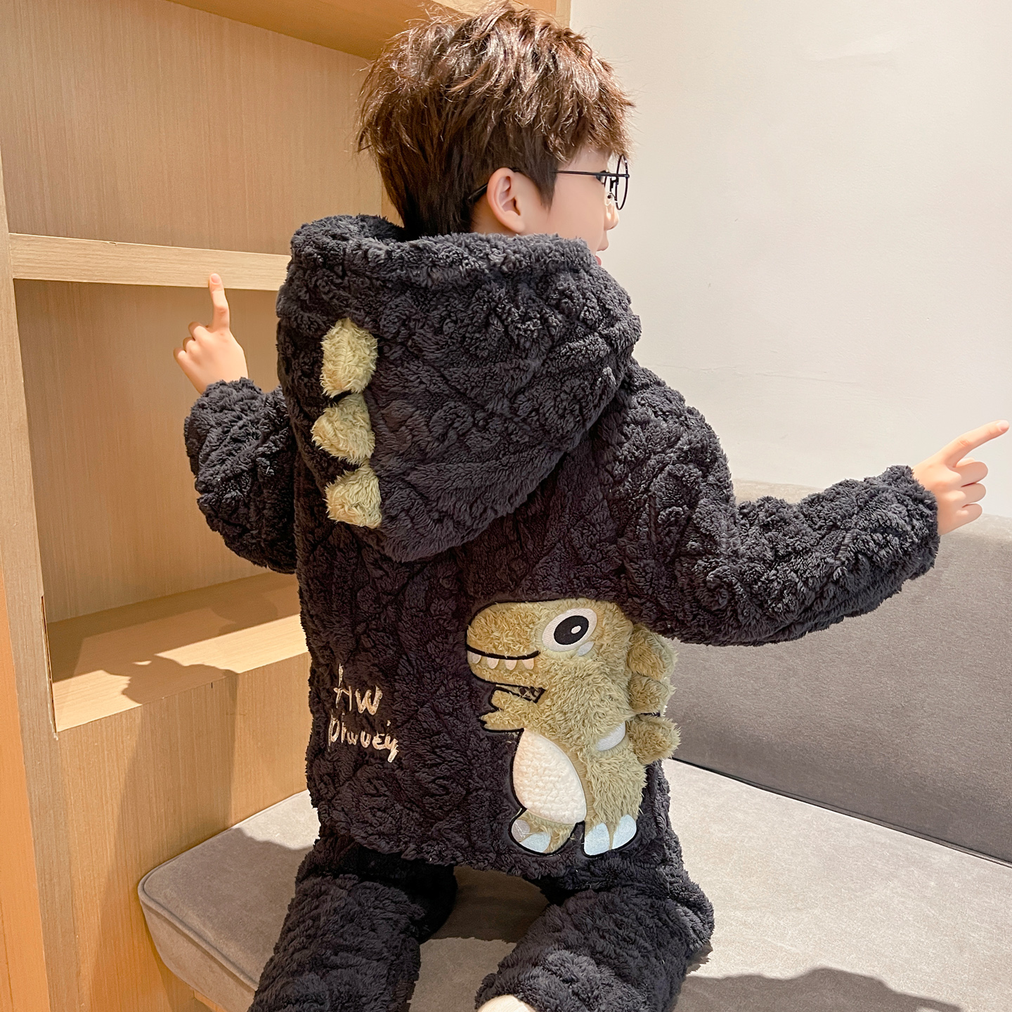 2025新款三层夹棉加绒加厚睡衣