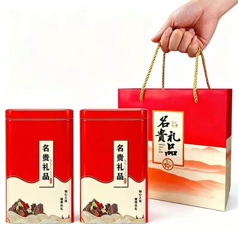 黄精九蒸九晒野生滋补养生煲汤冲泡铁罐礼袋佳节送礼250g*2罐 - 实物图