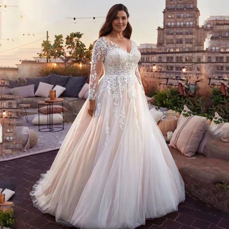 Long Sleeve Wedding Dress LACE Appliques Robe de Mariée wedding dress Long Sleeve Wedding Dress LACE Appliques Robe de Mariée wedding dress