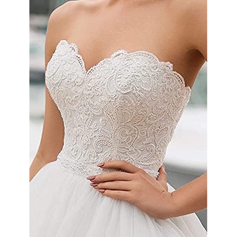 Ruby Cheap Ball-Gown Wedding Dress 2024 Strapless Sweetheart Ruby Cheap Ball-Gown Wedding Dress 2024 Strapless Sweetheart