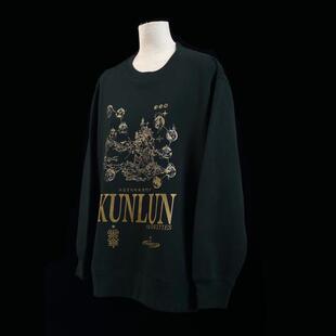 神识麒骥*十二上仙崑崙玉虚 华夏神仙 新中式B1圆领银狐绒卫衣