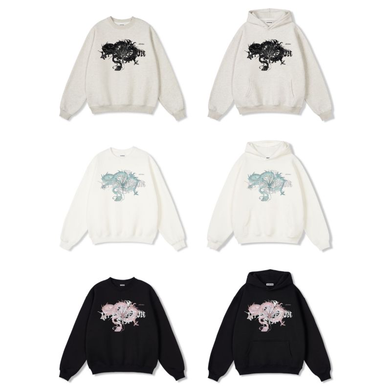 龙纹图腾圆领连帽卫衣XKIRINX
