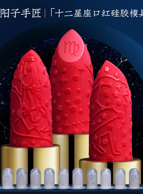 diy一套十二星胶铝膜手工口红