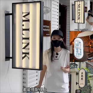 户外圆形侧挂吊挂垂吊灯箱广告牌吸塑招牌门头双面挂墙式灯箱定制