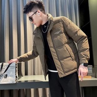 155男小码保暖羽绒服矮个子社会小伙XS号短款超修身S加厚立领外套