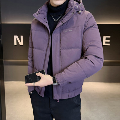 小码男装XS连帽羽绒服冬装短款瘦小个子秋冬季加厚保暖小号外套S