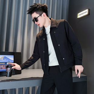 小个子小码男装155瘦人XS号S码款春秋夹克衫短上衣百搭假两件外套