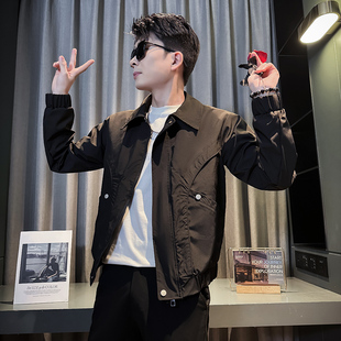 155矮个子小码男装简约夹克春秋男款S号xs修身翻领韩版休闲外套