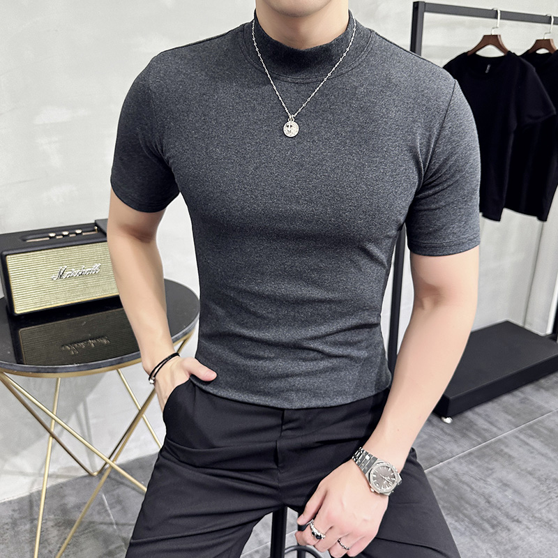 155矮小个子S号XS小码秋冬打底衫高弹亲肤面料修身半高领短袖T恤