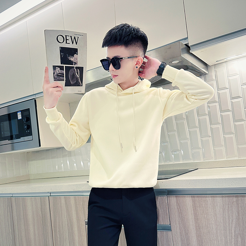 xs小码加绒保暖卫衣休闲打底衫长袖t恤S小号社会小伙男连帽上衣