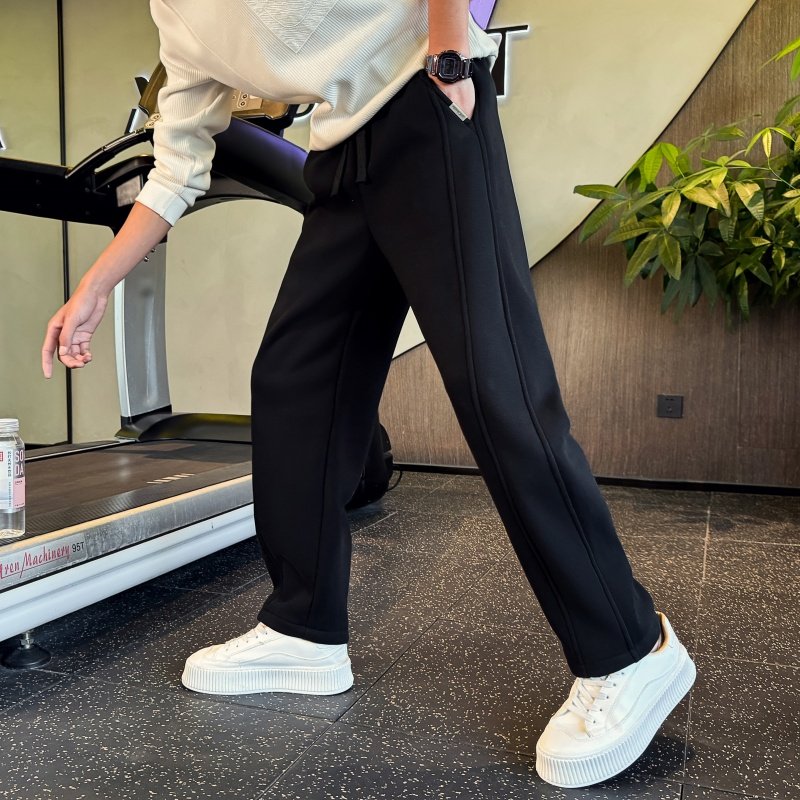 小码男装矮小个子XS号秋冬新款弯刀休闲裤宽松运动裤加绒直筒卫裤