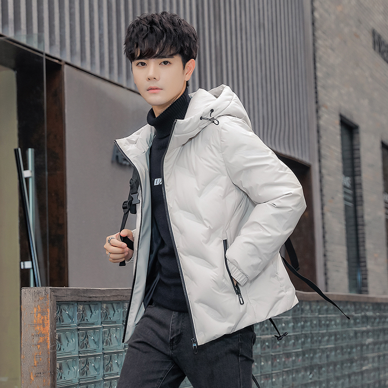 小个子短款羽绒服连帽休闲