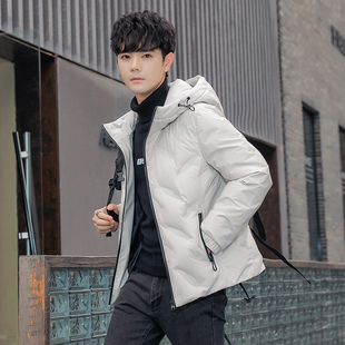 小码男装160小个子XS小码S号轻薄短款白鸭羽绒服连帽休闲保暖外套