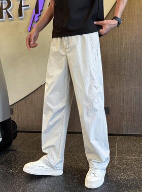 小码男装矮小个子XS号夏季轻薄速干弯刀休闲裤宽松运动裤直筒长裤