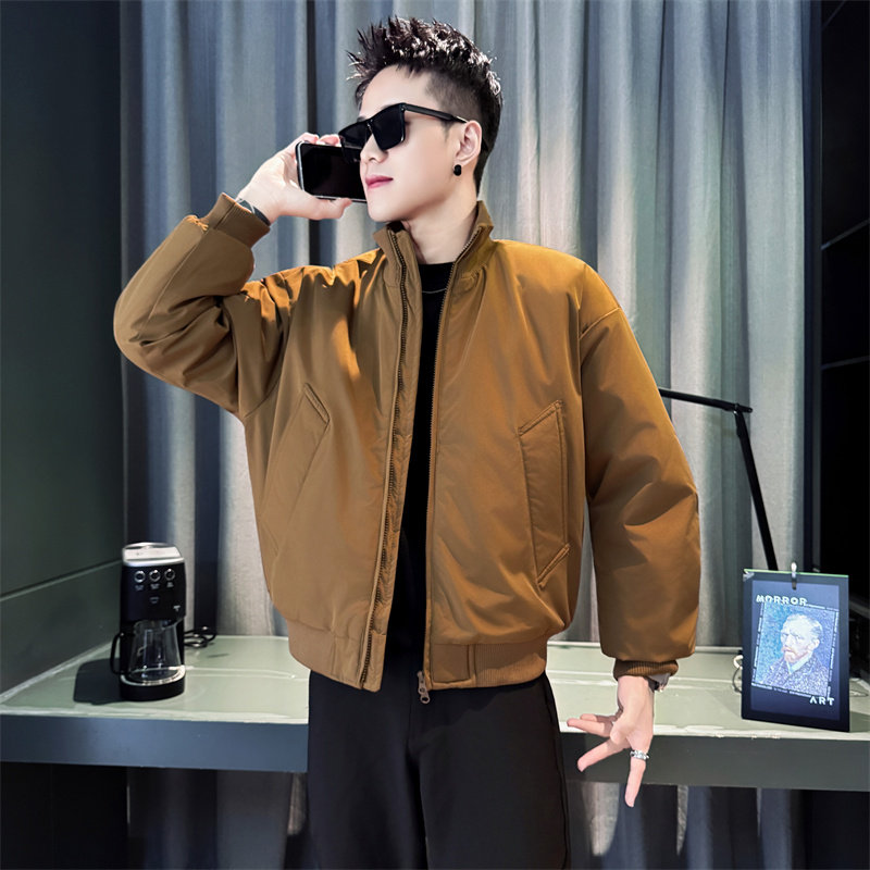 冬季立领棉衣外套S小码男装美式简约男士厚棉袄矮小个S号工装棉服