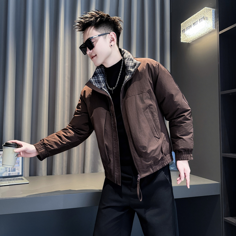 小码男装155矮小个子XS码S号修身棉服加厚短款棉袄外套时尚棉衣男