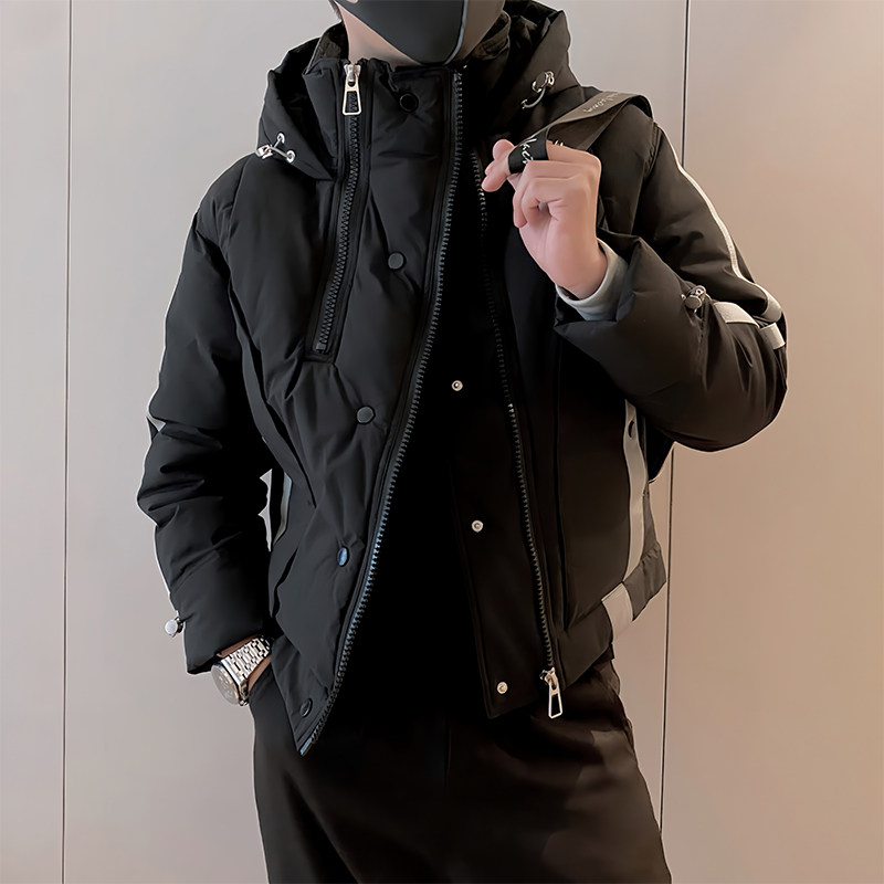 小码男装棉袄冬季155矮小个子S号XS码棉服连帽加厚拉链冲锋衣棉衣